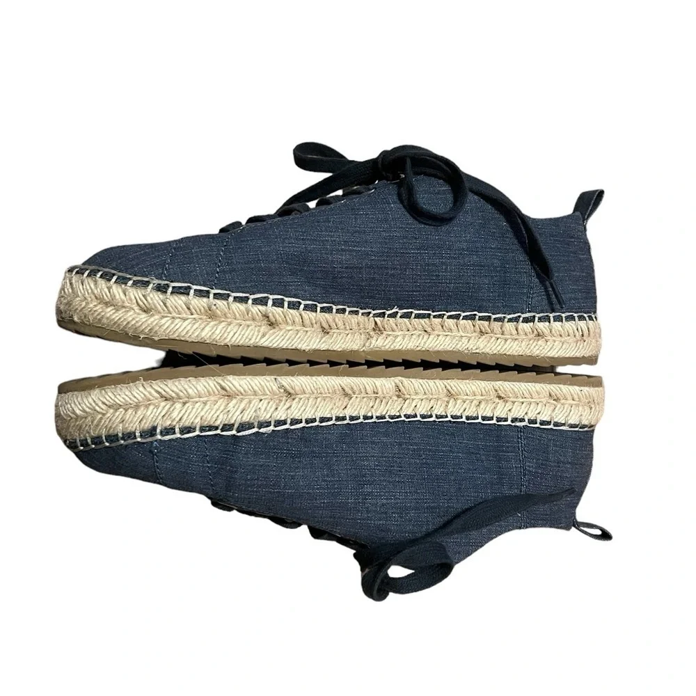 Lafayette 148 New York denim lace up espadrille
